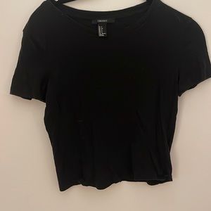 Simple all black crop top